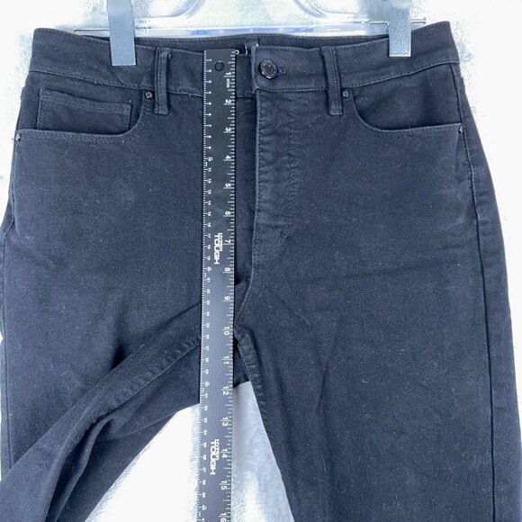 White House Black Market Jeans Women's The Straight Crop Black Size 8 Stretch - Picture 7 of 10